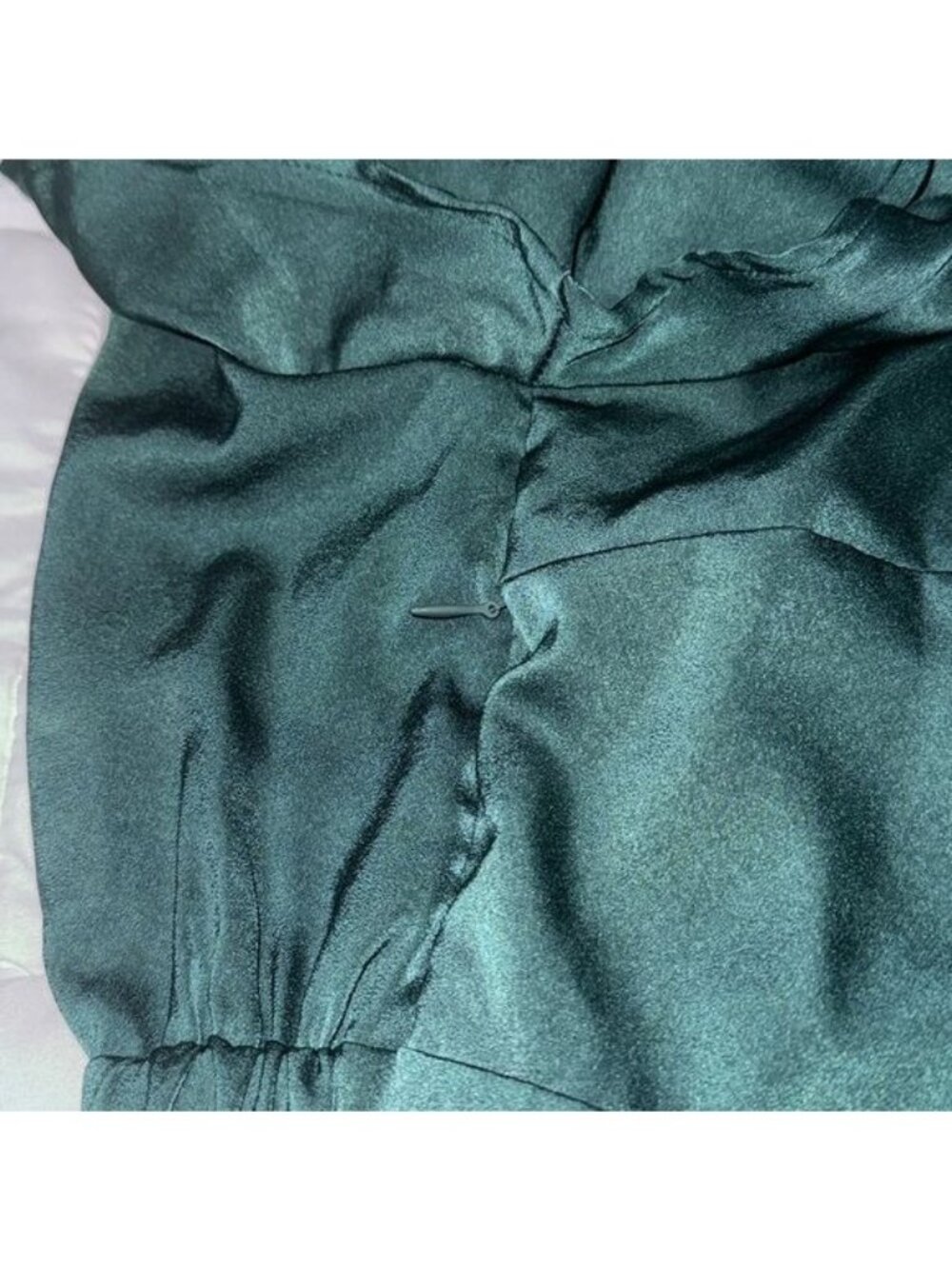 Womens Elegant Green Midi Dress XL Polyester Spandex Short Sleeve - Picture 7 of 11